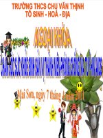 CHUYÊN ĐỀ SINH HỌC CHĂM SÓC SỨC KHỎE SSVTN