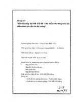 Cải tiến máy dệt GA 615 BA180, nhằm đa dạng hóa sản phẩm theo yêu cầu của thị trường