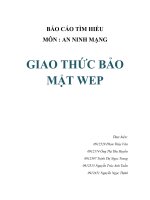 Báo cáo tìm hiểu môn an ninh mạng giao thức bảo mật WEP