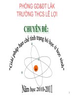 Chuyên đề '''' giải pháp tình trạng bỏ học ở học sinh ''''