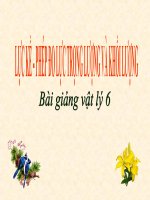 bài giảng vật lý 6 bài 10 lực kế-phép đo lực-trọng lượng và khối lượng