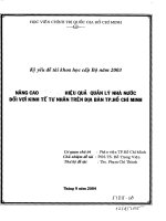 Nâng cao hiệu quả quản lý nhà nước đối với kinh tế tư nhân trên địa bàn thành phố Hồ Chí Minh (toàn văn)