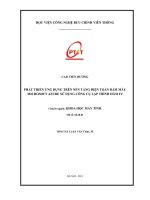 PHÁT TRIỂN ỨNG DỤNG TRÊN NỀN TẢNG ĐIỆN TOÁN ĐÁM MÂY MICROSOFT AZURE SỬ DỤNG CÔNG CỤ LẬP TRÌNH HÀM F