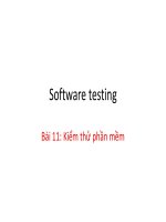 Kiểm thử phần mềm trong kỹ thuật phần mềm