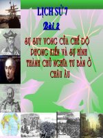 Bài 2 Sự suy vong XHPK hình thành XH TBCN