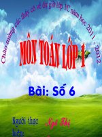 Toan lớp 1. Bài số 6