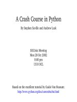 A crash course in python