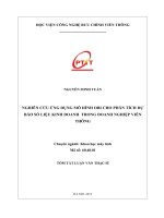 NGHIÊN CỨU ỨNG DỤNG MÔ HÌNH OBI CHO PHÂN TÍCH DỰ BÁO SỐ LIỆU KINH DOANH TRONG DOANH NGHIỆP VIỄN THÔNG