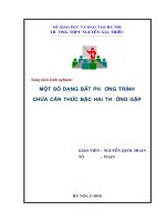 [HOT] Các dạng phương trinh, BPT,hệ PT ôn thi ĐH-CĐ