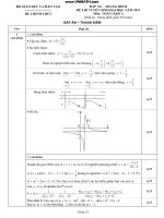 Đáp án Toán Khối A 2011