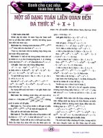 Một dạng toán liên quan đến đa thứ