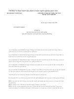 Thông tư ban hành chuẩn nghề nghiệp giáo viên