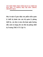 Phần mềm quản lý thiết bị dạy học