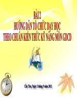 Hướng dẫn thực hiện CHUẨN KIẾN THỨC KỶ NĂNG ( Bài 2 )