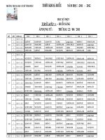 Thời khóa biểu HK I Năm Học 11-12