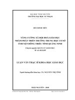 tăng cường xã hội hóa giáo dục nhằm phát triển trường trung học cơ sở ở huyện đông triều tỉnh quảng ninh