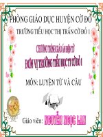 LUYỆN TỪ VÀ CÂU LỚP 4