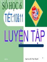 Luyện tập về phép trừ và phép chia