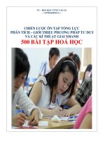 500 Bài tập hóa học đầy đủ các dạng ôn thi Đại học