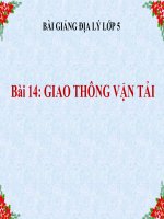 bài giảng địa lý 5 bài 14 giao thông vận tải