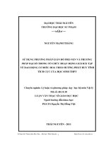 sử dụng phương pháp giản đồ fre-nen và phương pháp đại số trong tổ chức hoạt động giải bài tập về dao động cơ điều hoà theo hướng phát huy tính tích cực của học sinh thpt