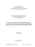 sử dụng phương pháp điều khiển hiện đại nâng cao chất lượng hệ điều khiển vị trí