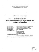 Một số giải pháp phát triển hệ thống cây xanh đường phố thành phố Đà Nẵng