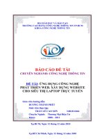 ứng dụng công nghệ phát triển web  xây dựng website cho siêu thị laptop trực tuyến