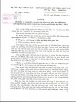 CHỈ THỊ số 3398/CT-BGDĐT: Về nhiệm vụ trọng tâm  năm học 2011-2012