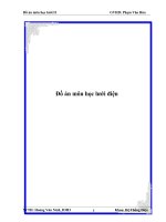 Đồ án môn học lưới điện chuẩn - EPU _ GVHD: Phạm Văn Hòa Đại Học điện Lực