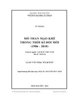mỏ than mạo khê trong thời kỳ đổi mới