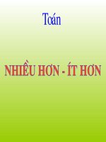 Toán lớp 1: bài 2: nhều hơn ít hơn
