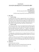 Xây dựng kế hoạch Tổ CM