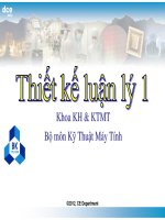 bài giảng thiết kế luận lý 1 - chương 3 các mạch luận lý tổ hợp thuộc bộ môn kỹ thuật máy tính.
