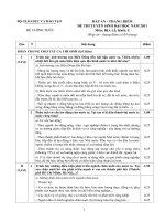 Đáp án môn Địa lí năm 2011