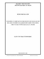 tách dòng và thiết kế vector chuyển gen mang gen mã hóa nhân tố phiên mã gmdreb3 điều khiển tính chống chịu của cây đậu tương [glycine max (l.) merrill]