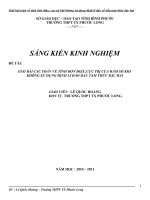 SÁNG KIẾN KINH NGHIỆM 2011 CẤP TỈNH