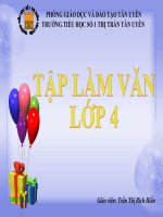 TLV: LUYỆN TẬP ĐOẠN VĂN MIÊU TẨ CÂY CỐI