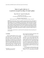 quản trị nguồn nhân lực và sự gắn kết của người lao động với doan nghiệp