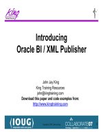 Introduction oracle BM, XML publisher