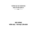 Giáo trình tin học căn bản trường đại học maketing