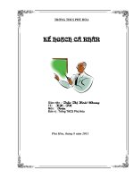 KẾ HOẠCH CBỘ MÔN TOÁN NĂM HỌC  2011 - 2012