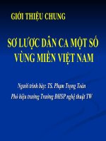 SƠ LƯỢC DÂN CA 1 SỐ VÙNG MIỀN