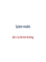 Các mô hình hệ thống của kỹ thuật phần mềm