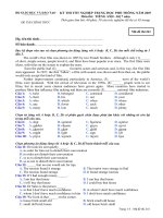 Đề Tốt nghiệp Tiếng Anh THPT 2007_Phổ thông