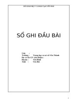 SỔ ĐẦU BÀI CHUẨN