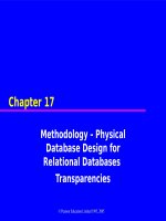 slide cơ sở dữ liệu tiếng anh chương  (17) methodology – physical database design for relational databases transparencies