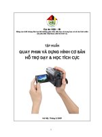 QUAY PHIM VÀ DỰNG HÌNH CƠ BẢN HỖ TRỢ DẠY & HỌC TÍCH CỰC
