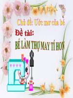 Bé làm thợ may tí hon