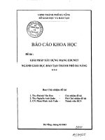 Giải pháp xây dựng mạng EDUNET ngành giáo dục đào tạo thành phố Đà Nẵng